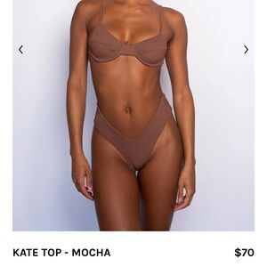 Skatie Monroe High Waisted Bottom & Kate Top. New With Tags. Mocha